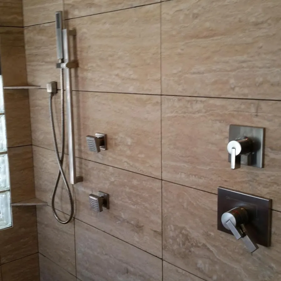 Shower fixture installation for Water Heater Replacement in Parkland